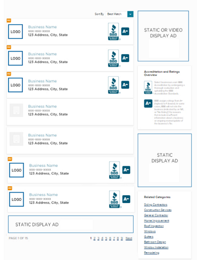 Ads on BBB.org