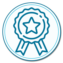 Blue Award Ribbon Icon
