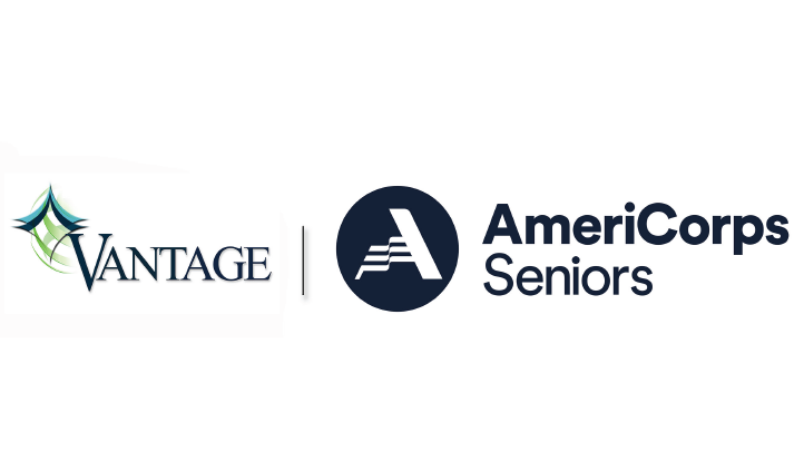 Vantage americorp seniors logo on white background