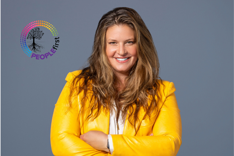 PEOPLEfirst Talent & Retention Consulting logo with headshot of Alexandra Bowden, CEO