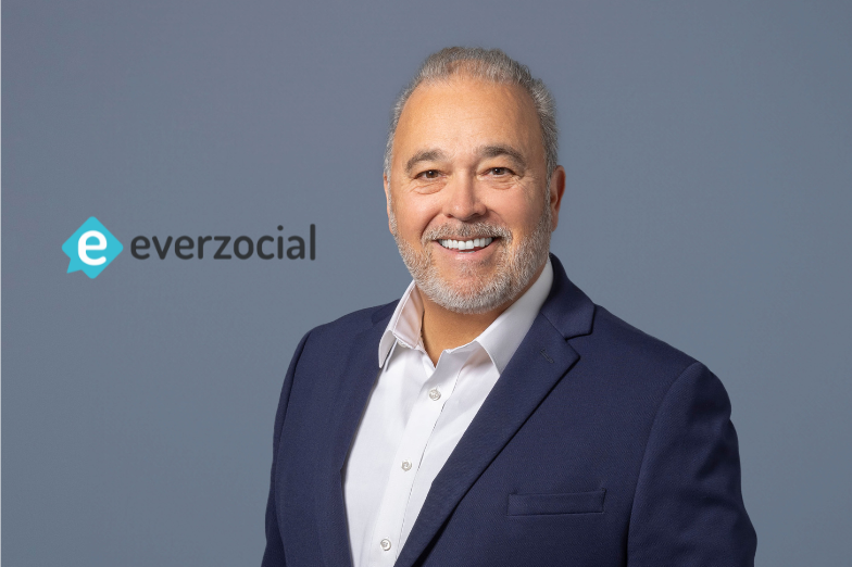 The Everzocial Group logo with headshot of Kevin McGrew, CEO