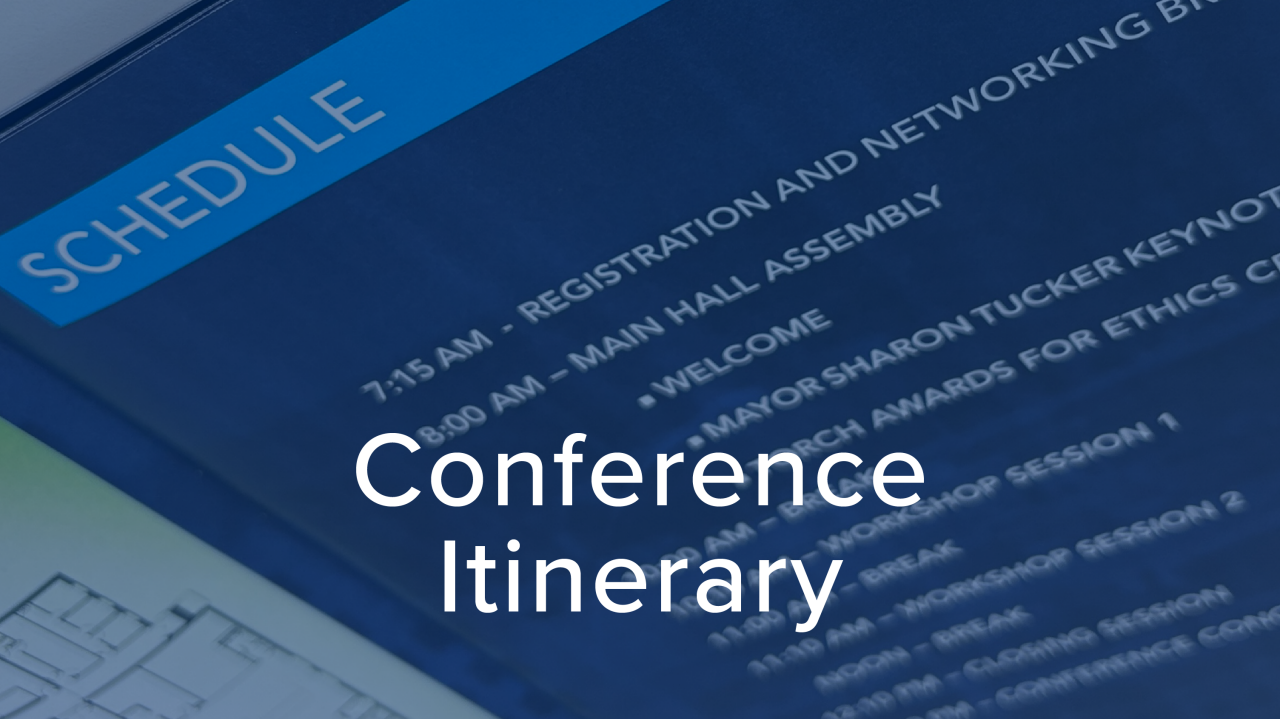 picture of a conference schedule