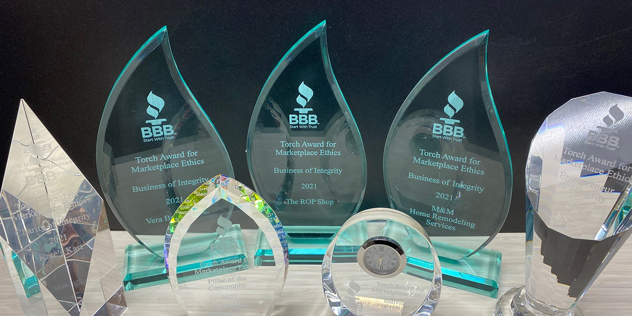 2021 awards displayed against black background