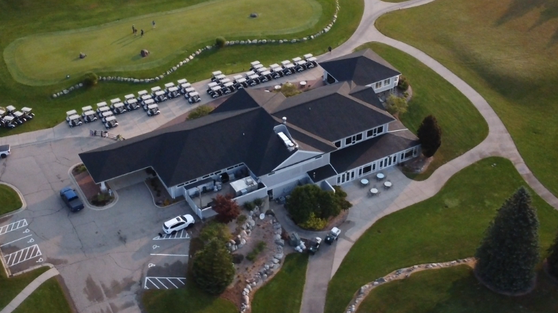 Drone photo of Boulder Creek Golf Club in Belmont, MI