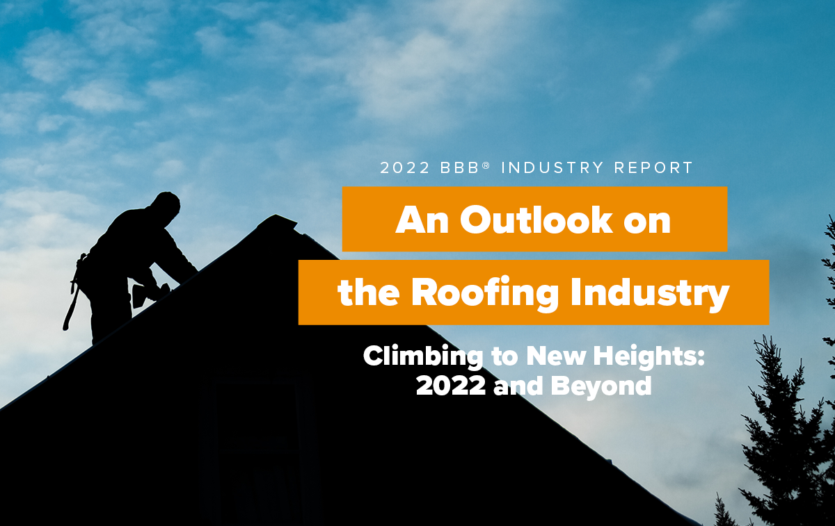 cover of BBB roofing report 2022