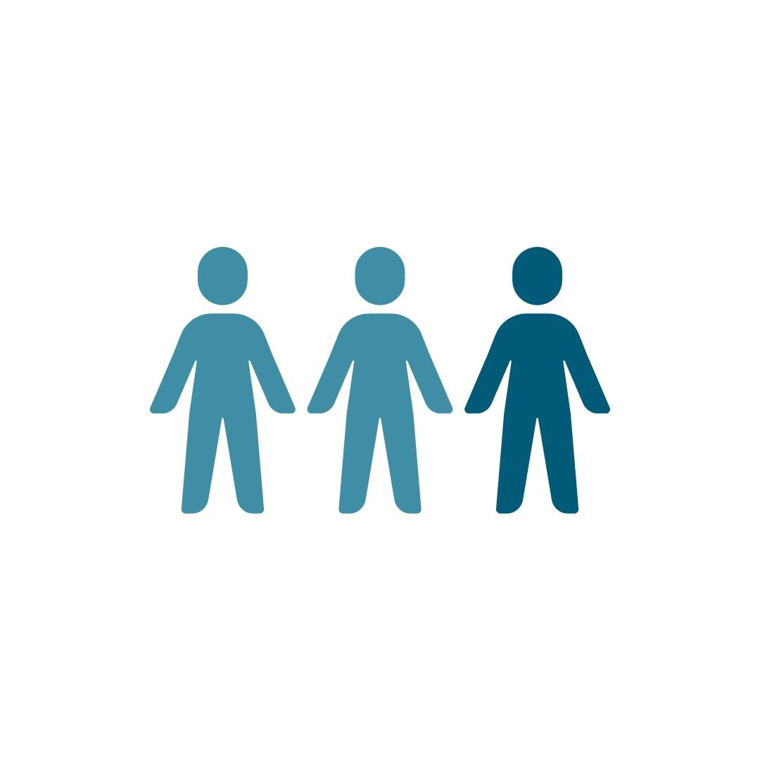 Three people to signify customers