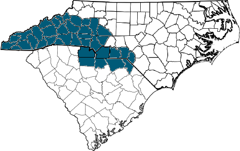 map of counties covered by Charlotte BBB