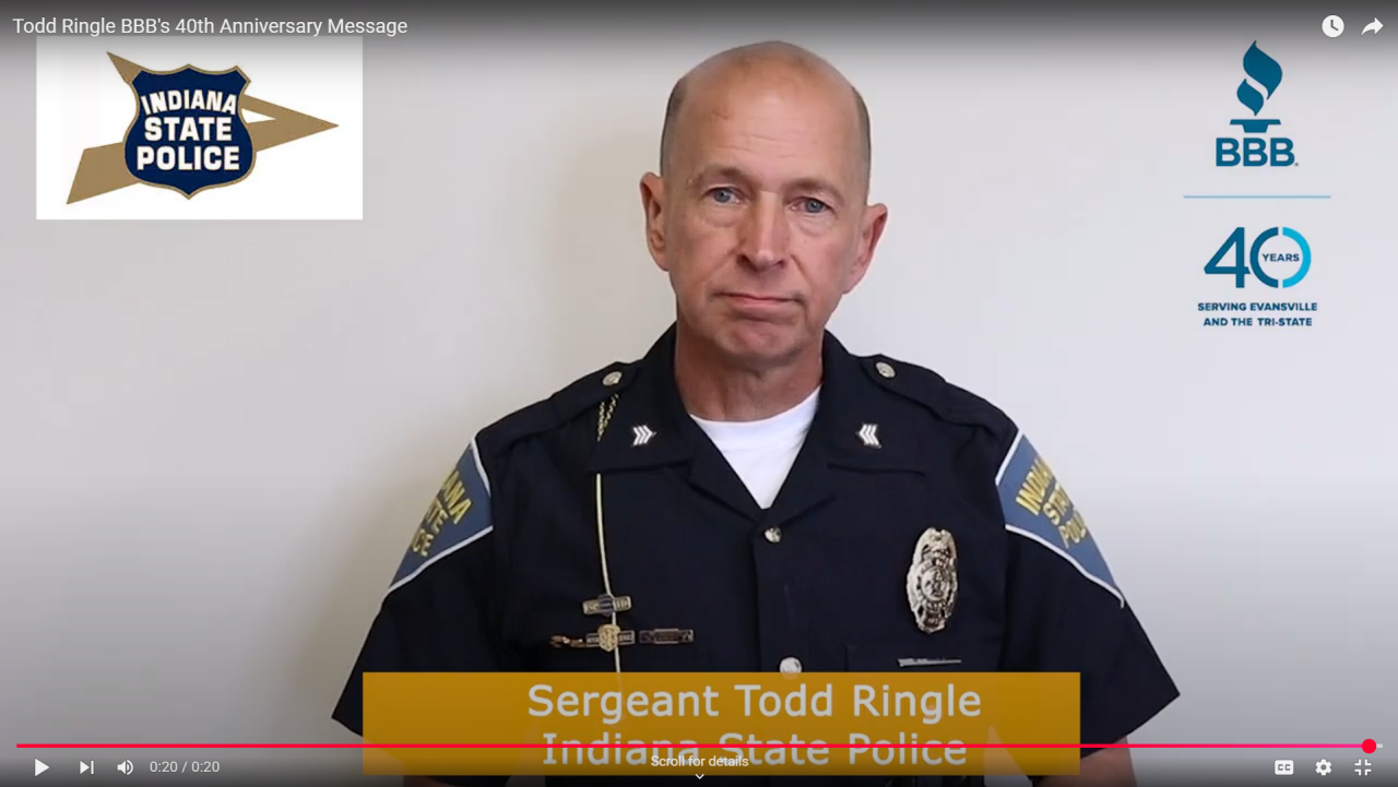 Todd Ringle's 40th Anniversary Video with the Tri-State BBB