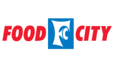 Food city red blue white background