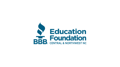 blue torch logo with education foundation central & northwest nc stacked next to it in blue
