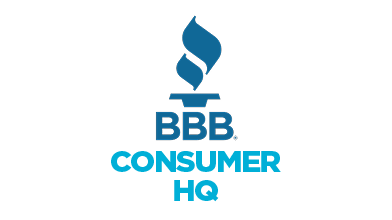 blue torch logo at top with words more consumer  resources stack underneath