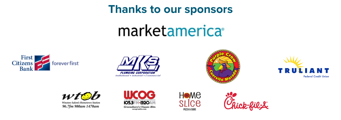 thanks to our sponsor Market America, First Citizens Bank, MKS Plumbing, WTOB Radio, WCOG Radio, Homeslice Pizza and Sub and Dairi-O