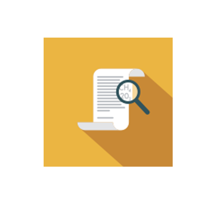 magnifying glass over white paper on yellow background