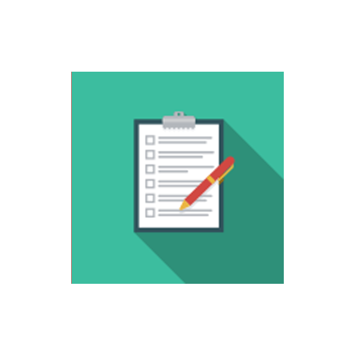 checklist on a clipboard on a green background signifying criteria used for Torch Awards