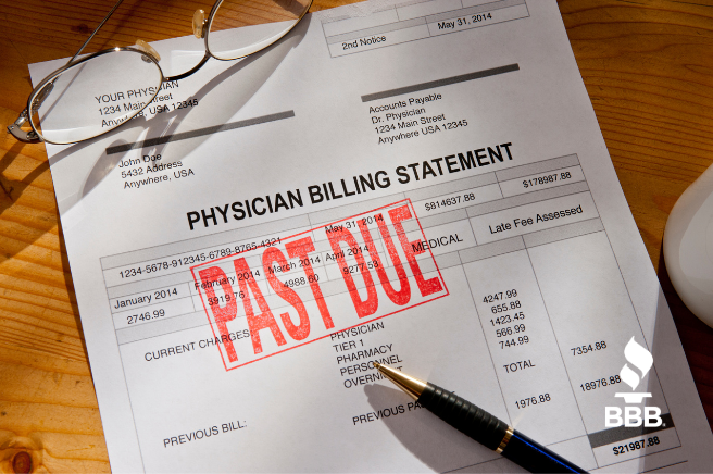 image of a past due medical bill