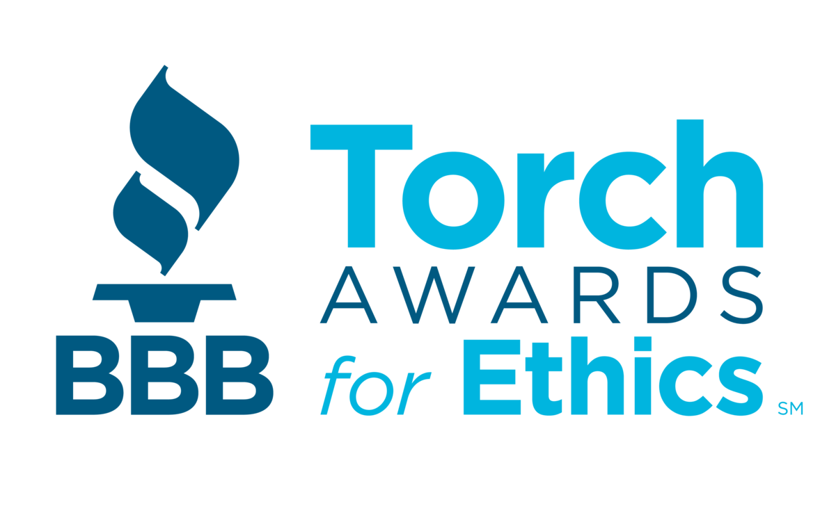 BBB Torch Awards for Ethics logo blue on white background