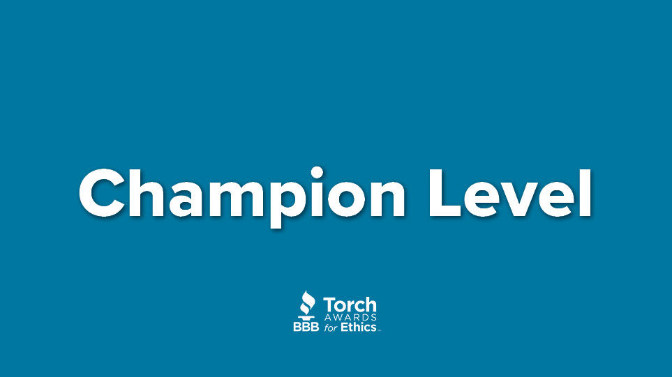 Champion level sponsorship banner