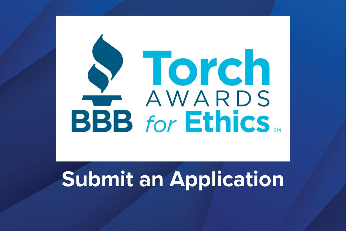 Torch awards logo with the phrase "submit an application" below it.