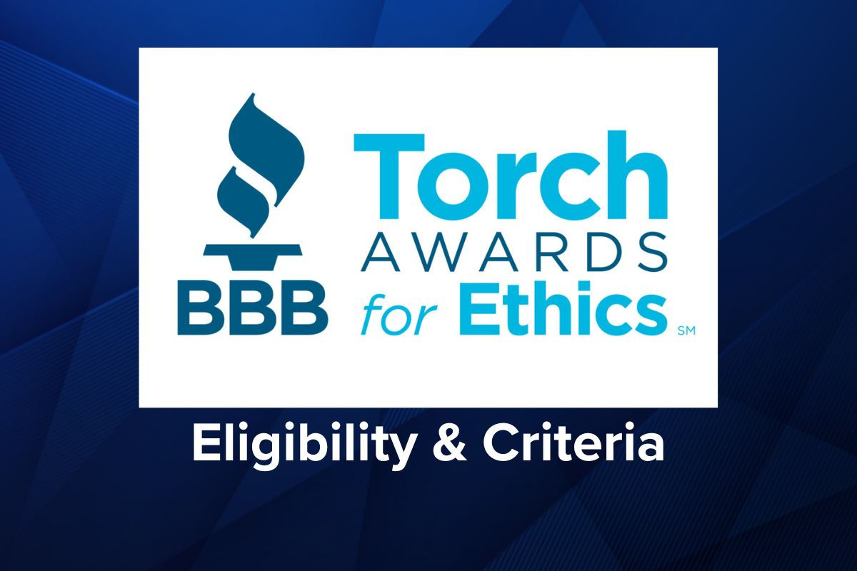 Torch awards logo with the phrase the works "eligibility and criteria" below it.