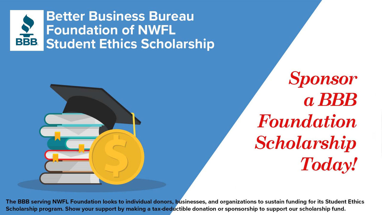 sponsor a BBB Foundation scholarship today ad