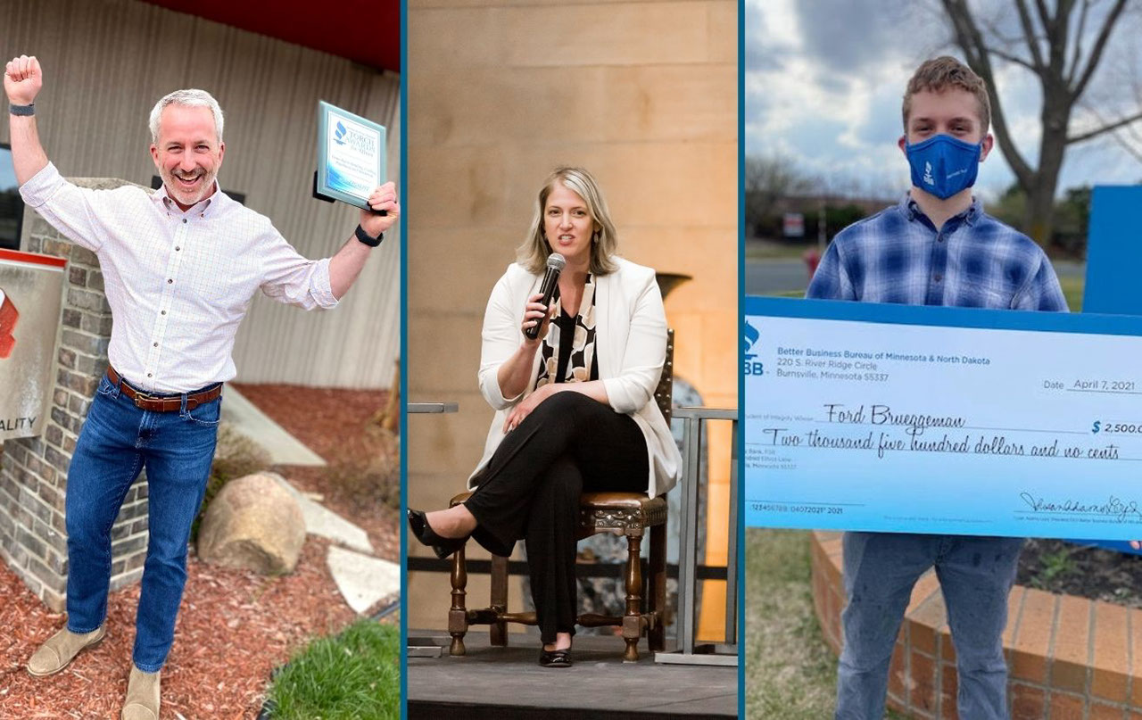 A combination photo of a variety of programs that BBB foundation offers to our market in Minnesota and North Dakota