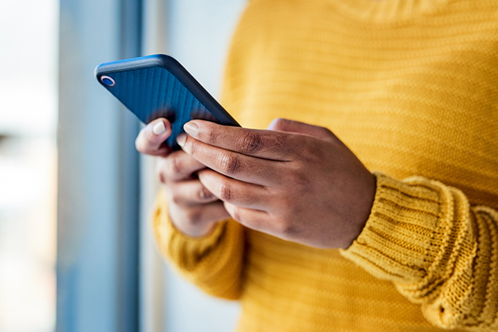 iphone in hands