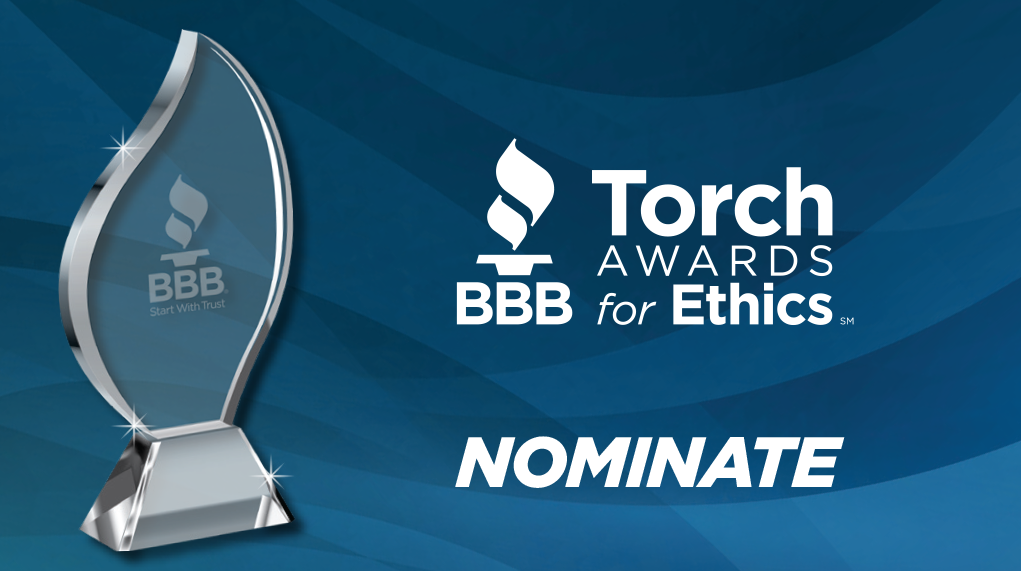 2022 BBB Torch Awards Nominate image of trophy 