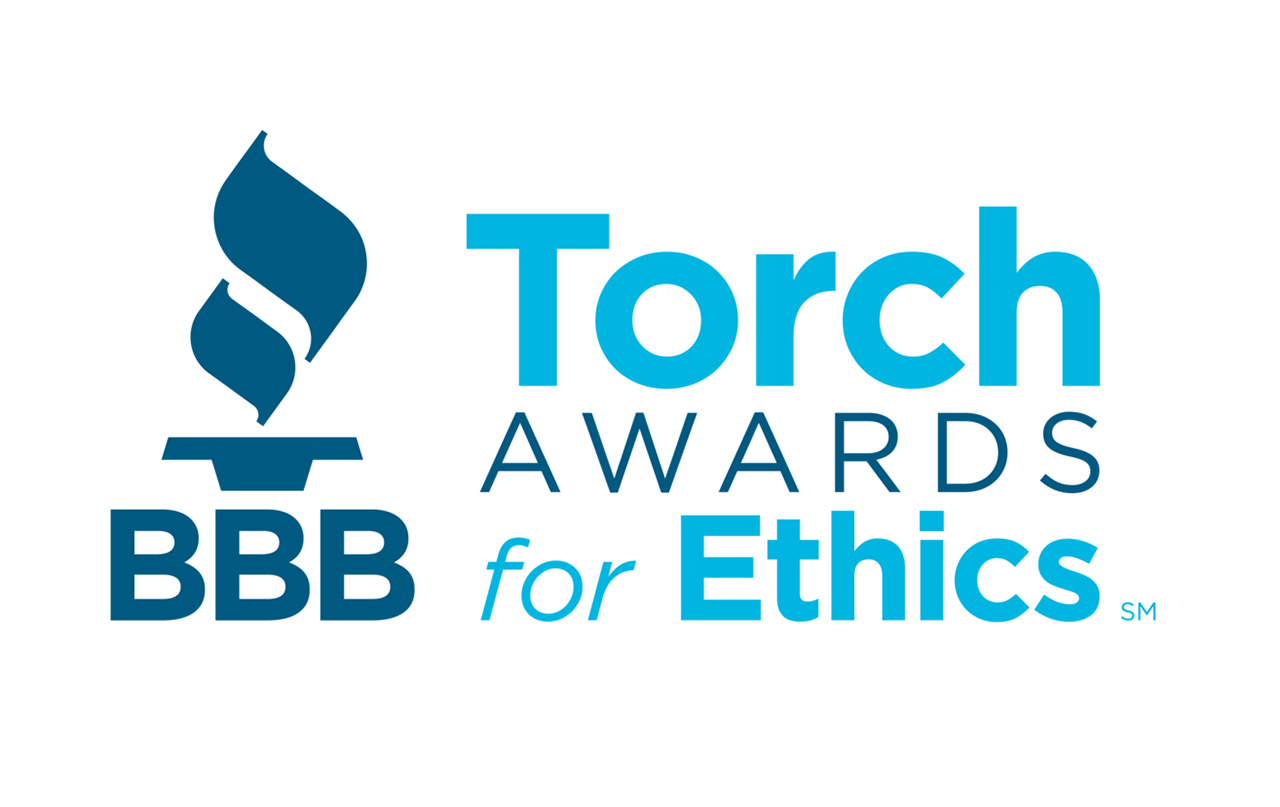 BBB Torch Awards for Ethics logo blue on white background