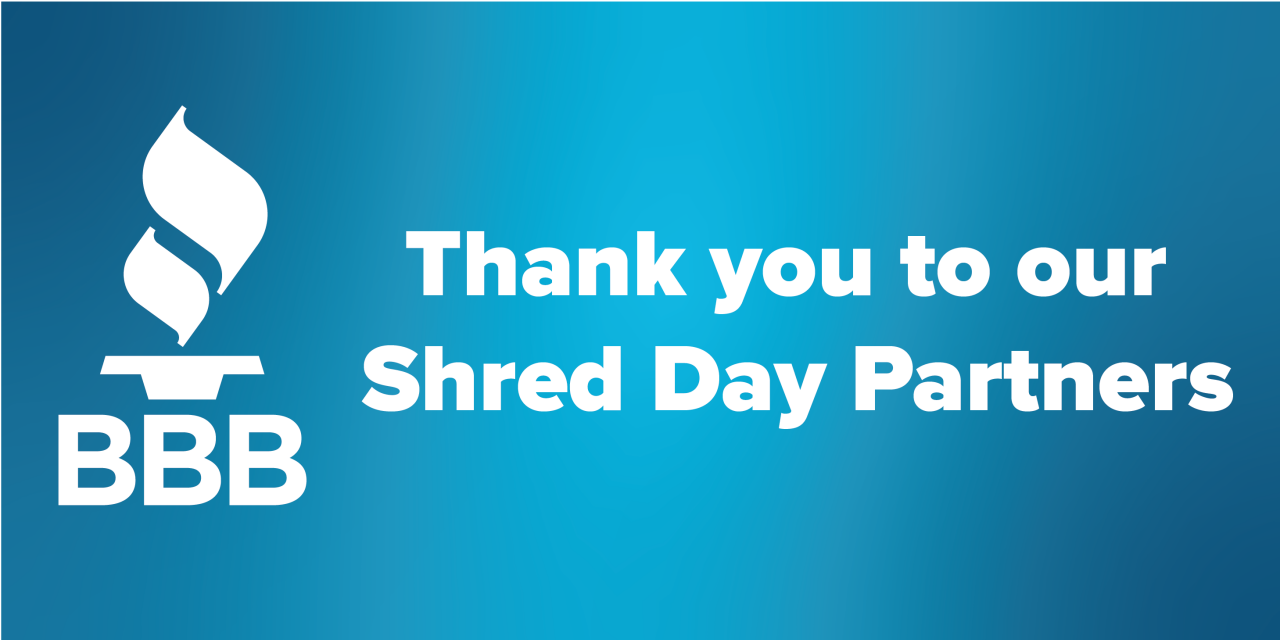 BBB® Torch on blue gradient background with text "Thank you to our Partners"