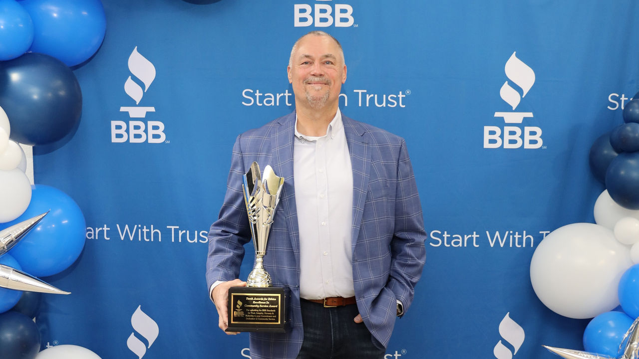 Paul Davis, President of Marble Depot won the Excellence in Community Service