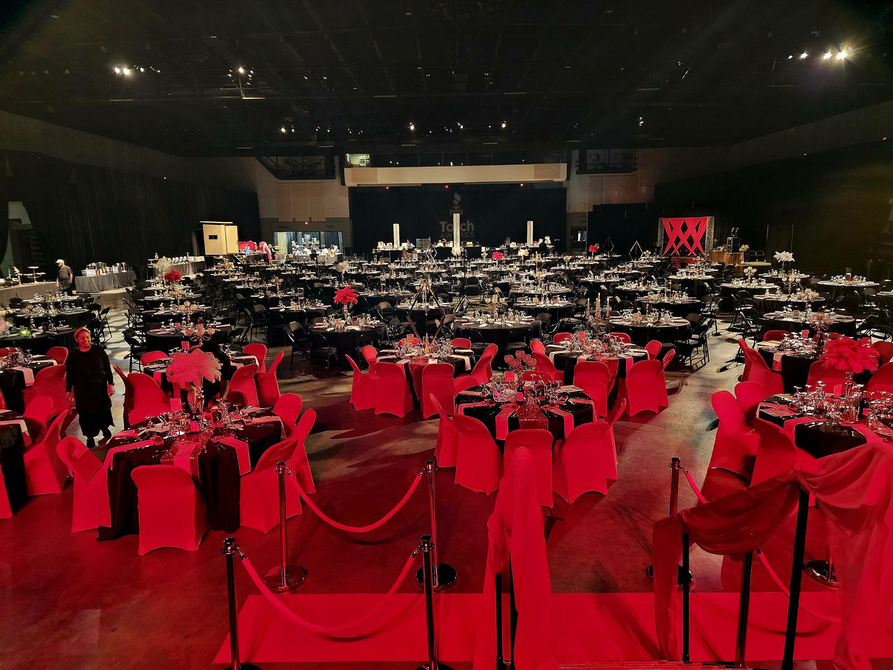 photo of tables at the event
