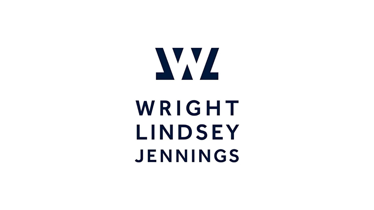  Logo of Wright Lindsey Jennings, featuring a stylized "WLJ" monogram above the firm’s name written in stacked, uppercase letters.