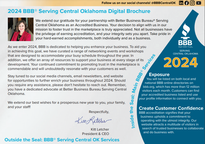 BBB Serving Central Oklahoma 2023 Brochure zoomed out