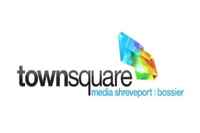Logo for townsquare media shreveport|bossier with blue, green pink, image, and were an Event Sponsor for the Shreveport Torch Awards on October 31, 024