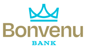Logo in turquoise blue, and gold with a crown above Bonvenu Bank. They were a Gold Sponsor at Shreveport Torch Awards on October 31, 2024