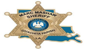 Logo of a Sheriff's Badge for Marc Mashaw, Sheriff Ouachita Parish LA, and behind it the State of Louisiana in blue. Ouachita Sheriff was a Gold Monroe Torch Award Sponsor on July 17, 2024