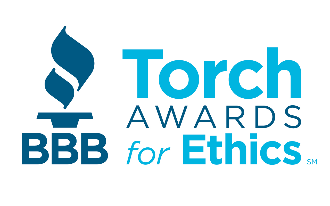 BBB Torch Awards Logo blue on white background