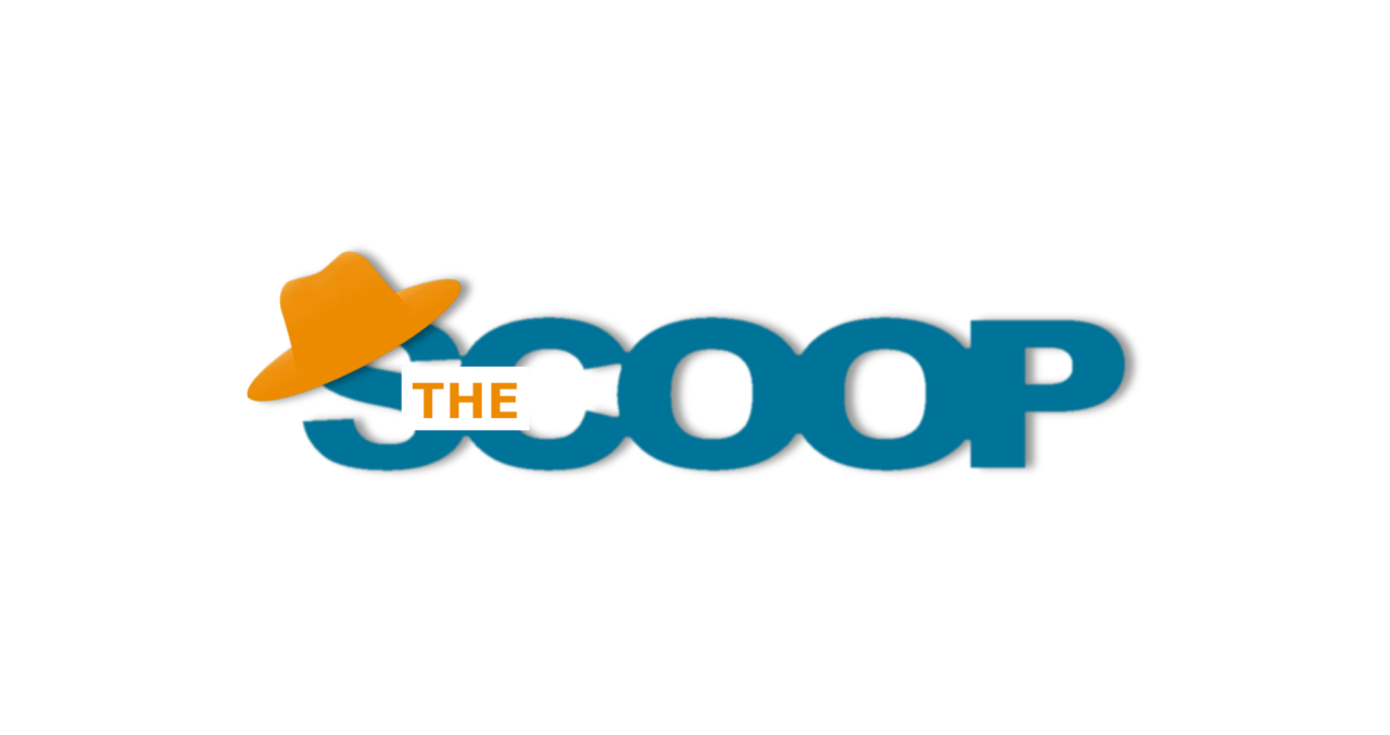 The Scoop Logo with detective hat
