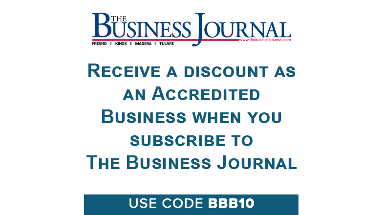 The Business Journal Offer: Receive A Discount As An Accredited Business When You Subscribe To The Business Journal