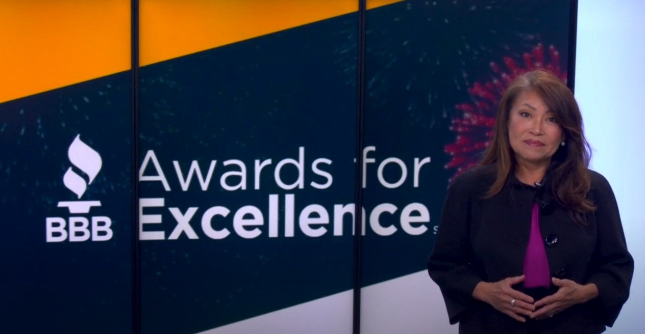 BBB awards for excellence CEO presenting