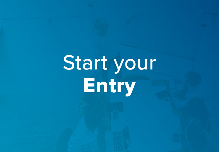 Start your entry on a blue background