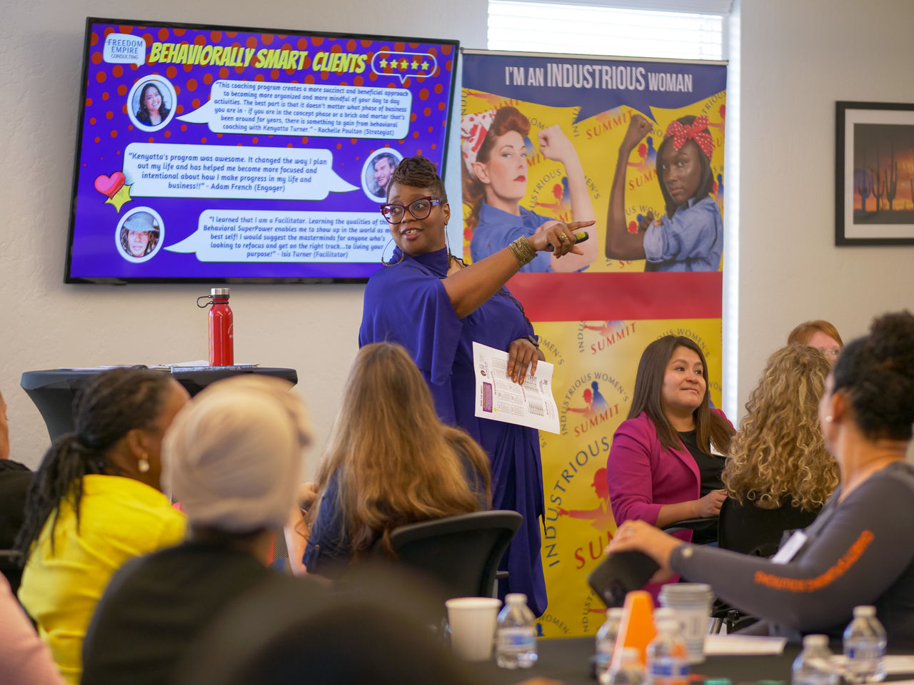 women leading session