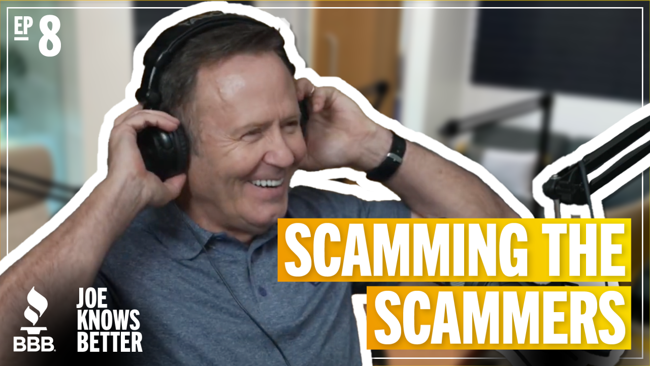 title card reading Scamming the Scammers