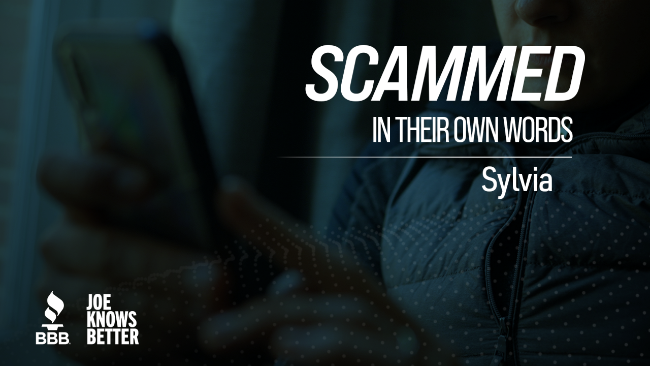 scammed in their own words - sylvia