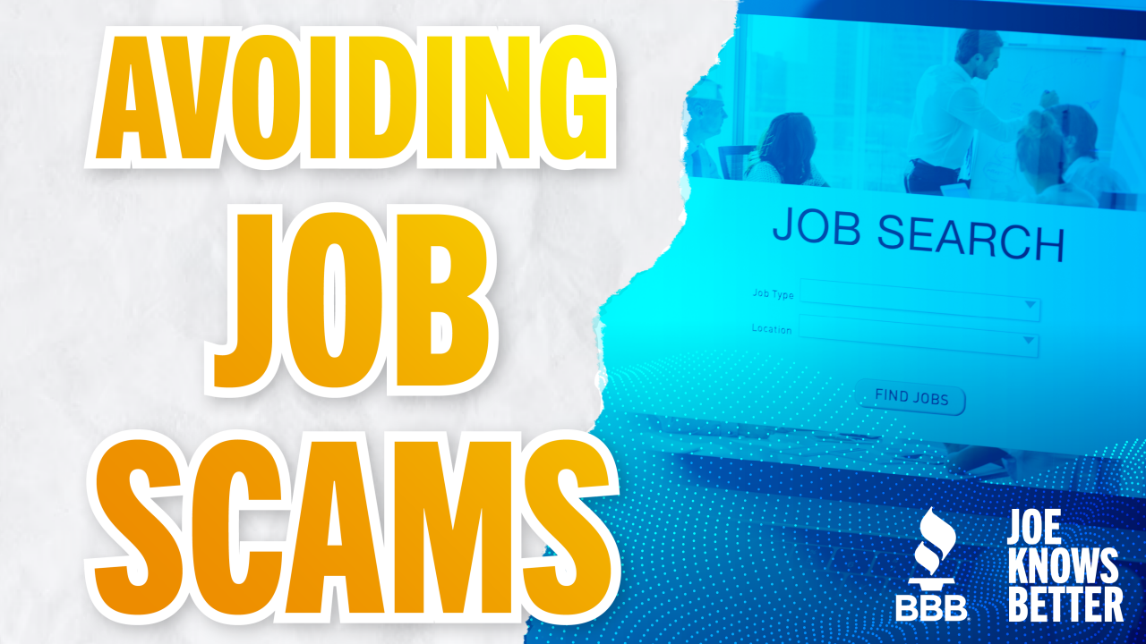 title card reading Avoiding Job Scams