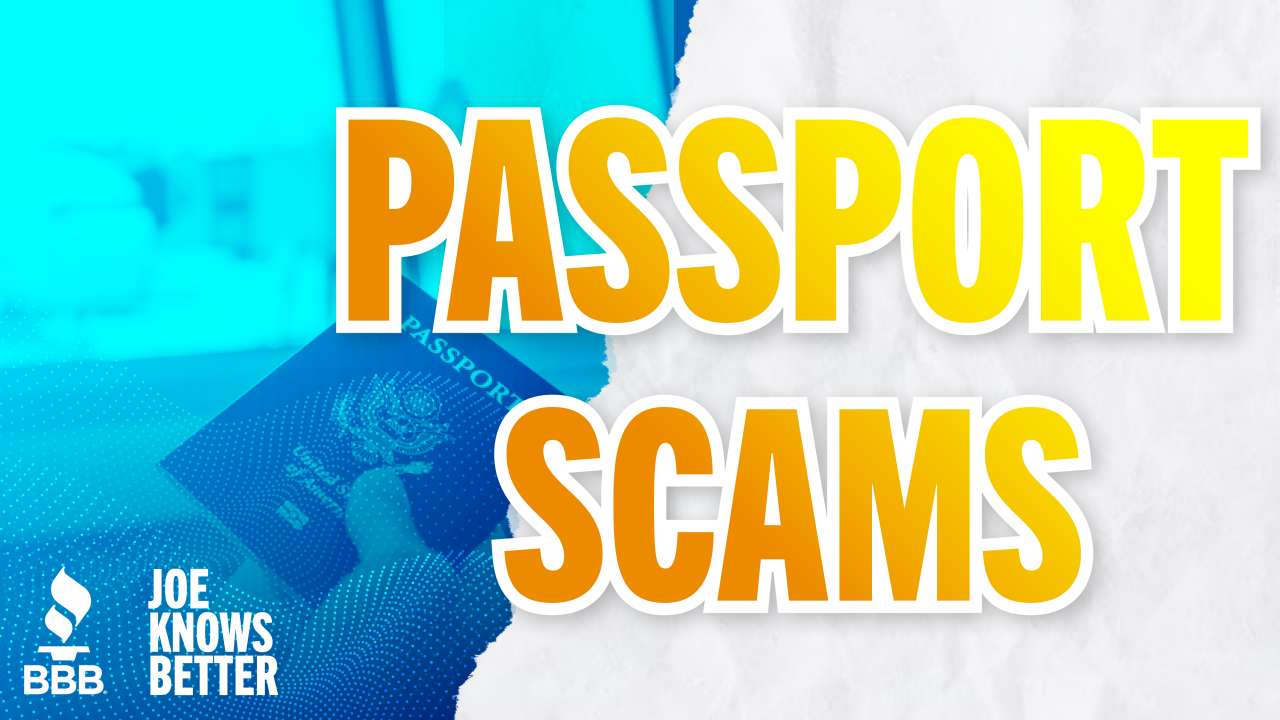 title card reading Passport Scams