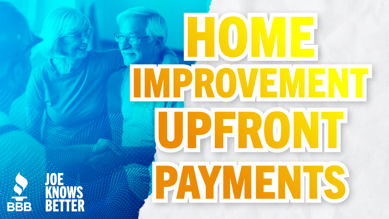 title card reading Home Improvement Upfront Payments
