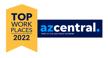 Top Work Places 2021 Award by AZCentral awarded to Better Business Bureau Serving the Pacific Southwest