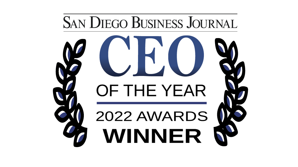 San Diego Business Journal CEO of the Year 2022 Winner award