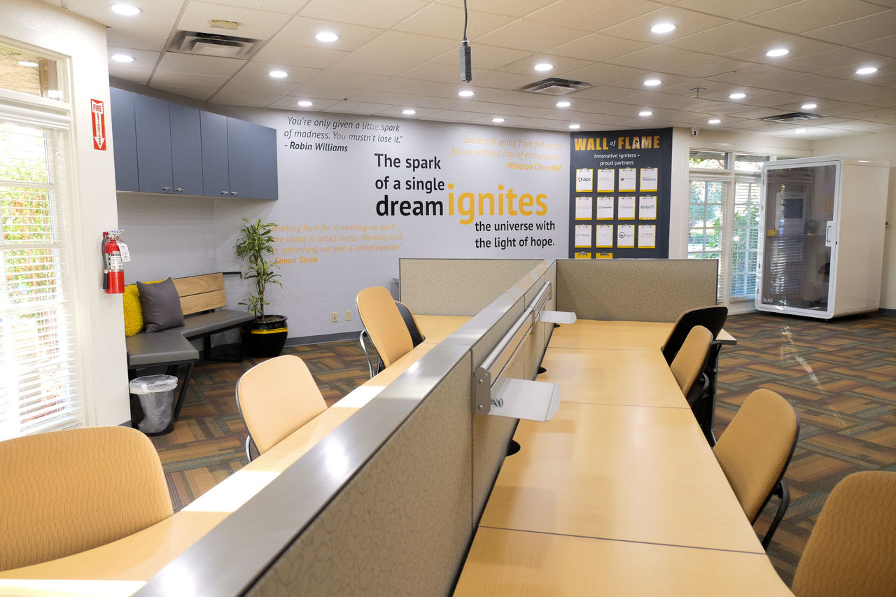 the coworking area at ignite sparked by BBB in Phoenix